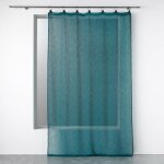 Rideau voilage � anneaux linka 140x240cm bleu
