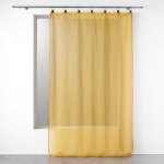 Rideau voilage � anneaux linka 140x240cm jaune