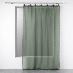 Panneau à anneaux - linka - voile tissé - 140 x 240 cm - kaki - intérieur Panneau à anneaux - linka - voile tissé - 140 x 240 cm - kaki - intérieur