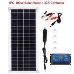 Panneau de chargekit de panneaux solaires 100w 12v usbavec double contrleur 30a - 60acellules solairespour ...