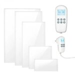 Panneau chauffant infrarouge graph�ne mural - thermostat ip54 silencieux 62x62 cm - chauffage sain et ...