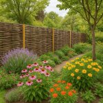 Cl�ture bois en noisetier tress� - 100% naturel - poteaux non inclus - hauteur 180 x largeur 150 cm