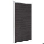Panneau de cl�ture - double face (grain bois / lisse) - 95 x 186 cm - wpc durable - profil alu