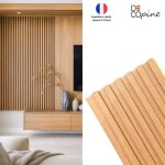 Panneaux d�coratifs - decopine - lames verticales - effet bois clair - 140 cm - lot de 4
