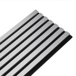Panneau mural � tasseaux bois ? decoon ? 120 x 30 x 19 cm ? alu ? feutrine noire acoustique ? panneau ...