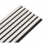 Panneau mural � tasseaux bois ? decoon ? 120 x 30 x 19 cm ? d�cor marbre blanc ? feutrine noire acoustique ...