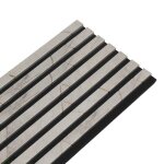 Panneau mural � tasseaux bois ? decoon ? 120 x 30 x 19 cm ? d�cor marbre gris ? feutrine noire acoustique ...