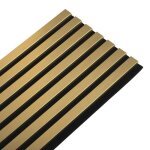 Panneau mural � tasseaux bois ? decoon ? 120 x 30 x 19 cm ? d�cor gold ? feutrine noire acoustique ? ...