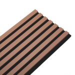 Panneau mural � tasseaux bois ? decoon ? 120 x 30 x 19 cm ? terracotta ? feutrine noire acoustique ? ...