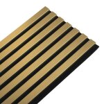 Panneau mural � tasseaux bois ? decoon ? 250 x 30 x 19 cm ? d�cor gold ? feutrine noire acoustique ? ...
