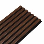 Panneau mural � tasseaux bois ? decoon ? 250 x 30 x 19 cm ? d�cor ch�ne fonc� ? feutrine noire acoustique ...