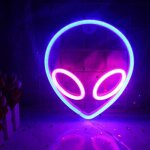 Panneau mural néon en forme de tête d?alien à led - neon light alien led neonmurale lumineuse décorative ... Panneau mural néon en forme de tête d?alien à led - neon light alien led neonmurale lumineuse décorative ...