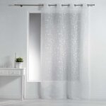 Voilage - generique - petite fleur - l 240 x l 140 cm - blanc - polyester 100%