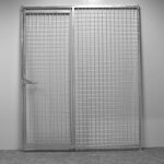 Panneau de porte grillag premium pour chenil en kit 150 x 184 cm - kenilux gris