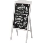 Panneau publicitaire ext�tieur 90x42. 5cm tableau noir sur pied magn�tique en bois chevalet ardoise trottoir ...