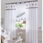 Panneaux rideaux voilage blanc  oeillets semi - transparent voilage de fentre salon moderne chambre ...
