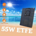 Panneau solaire 55w noir 12 v monocristallin jingyang pv panneau photovolta�que id�al pour camping - ...