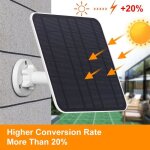 Panneau solaire pour camera surveillance wifi exterieure sans fil batterie solairepour arlo pro 4arlo ...