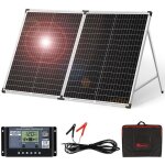 Dokio panneau solaire pliable 100w 18v monocristallin avec régulateur de charge et recharge des batteries ... Dokio panneau solaire pliable 100w 18v monocristallin avec régulateur de charge et recharge des batteries ...