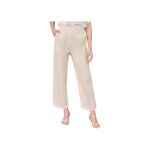 Pantalon femme en coton �t� taille haute avec ceinture �lastique et poches coupe d�contract�e respirante ...