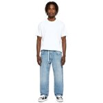 Pantalon jeans baggy hip hop pour homme bleu denim � jambe large avec cordon de serrage