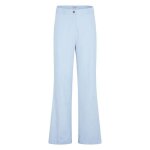 Pantalon � rayures taille haute bootcut