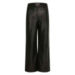 Pantalon simili cuir taille haute flare