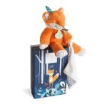 Pantin renard tiwipi - doudou et compagnie - 21 cm - orange