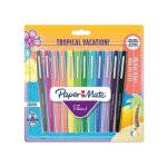 Stylo feutre paper mate flair tropical vacation - 12 feutres - assortiment de couleurs - pointe moyenne ...