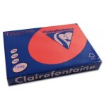 Ramette de papier - a4 - rouge corail - 120g - impression - 250 feuilles - clairefontaine trophe