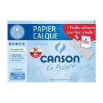 Papier calque - canson - a4 - 70 g / m2 - 12 feuilles - transparent