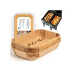 Papier cuisson air fryer 100 pices 23 cm xxl rond papier sulfuris pour friteuse a air 6510 l airfryer ...