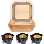 Papier cuisson air fryer 100 pi�ces papier sulfuris� air fryer 20cm papier pour friteuse � air accessoire ...