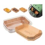 Accessoire air fryer - papier cuisson - 100 pi�ces - 21 x 14 cm - antiadh�sif - r�sistant � la chaleur ...
