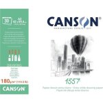 Papier dessin - canson - 1557 - a2 - 180g / m� - extra blanc - grain l�ger