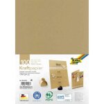 Papier - folia - kraft 120 g - a4 - 100 feuilles - couleur nature
