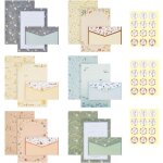Papier  lettre ensemble 54pcs ensemble de papier  lettres et enveloppes papier a lettres enveloppe ...