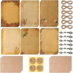 Papier � lettres vintage - zgeer - papier kraft - 24 feuilles - enveloppes incluses - neuf
