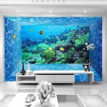 Papier peint 3d intissé aquarium photo mural moderne décoration murale poster tableaux muraux salon chambre ... Papier peint 3d intissé aquarium photo mural moderne décoration murale poster tableaux muraux salon chambre ...