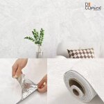 Papier peint adh�sif - decopine - effet travertin blanc - auto - adh�sif - imperm�able 25 mm - 60�280 ...
