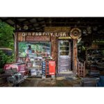 Papier peint art photo intiss� - station dessence vintage - (186156) - 7l�s - 350x260cm - mural poster ...