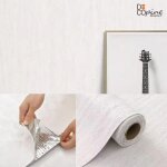 Papier peint auto - adh�sif effet pierre travertin blanc 60x280 cm ? rev�tement mural pvc �pais imperm�able ...