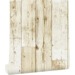 Papier peint autocollant - non sp�cifi� - effet panneau de bois - 45 x 600 cm - pvc imperm�able - adh�sif ...