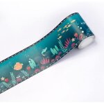 Papier peint autocollant - frise - oc�an - 10cm x 5m - motif enfant - pvc