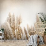 Papier peint intiss� boho herbe de la pampa 350x250cm mur tableaux muraux tapisserie photo d�coration ...