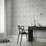 Papier peint intiss� briquettes 1005 x 52cm blanc