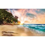 Papier peint photo intiss� - (10897v2t) plage - 312x219cm - 3 l�s - mural poster g�ant xxl - mer beach ...