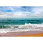 Papier peint photo intiss� - (13034v8t) - plage vagues - 368x254cm - 8 l�s - mural poster g�ant xxl - ...