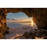 Papier peint photo intiss� - (184396) - grotte de plage de coast plage - 350x260cm - 7 l�s - mural poster ...