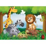 Papier peint photo murale intiss� (71lj) jungle animaux - 300x223cm - tapisserie fond d?�cran affiche ...